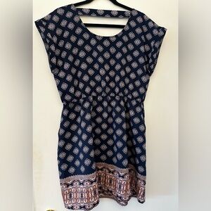 Hippie Rose Navy Dress with Pockets